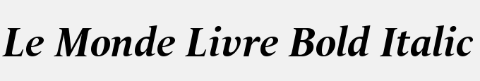 Le Monde Livre Bold Italic